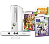 Microsoft Consola Xbox 360 4GB Blanca+Sensor Kinect+2 juegos