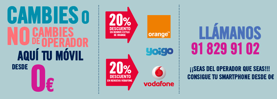 Canjea tus puntos o renueva tu movil - llamanos 91 829 91 02