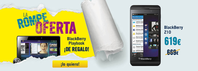 Blackberry Z10 + Tablet Blackberry Playbook de regalo Blackberry Z10 + Tablet Blackberry Playbook de regalo